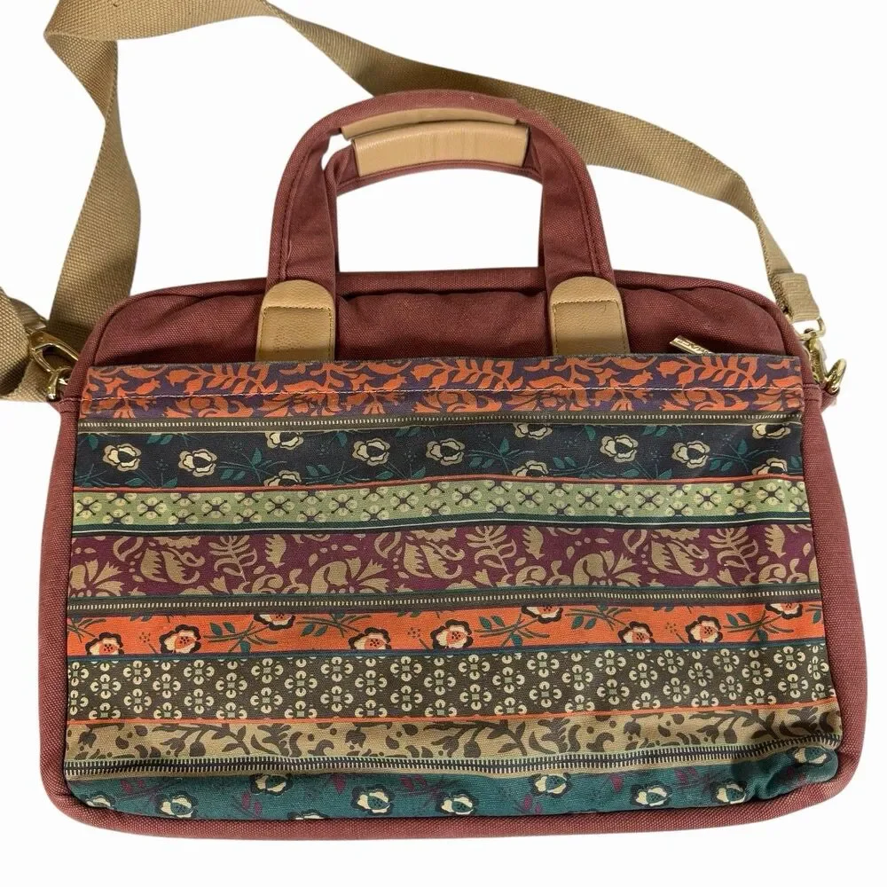 Kinmac Laptop Shoulder Messenger Bag Multicolored Boho Floral